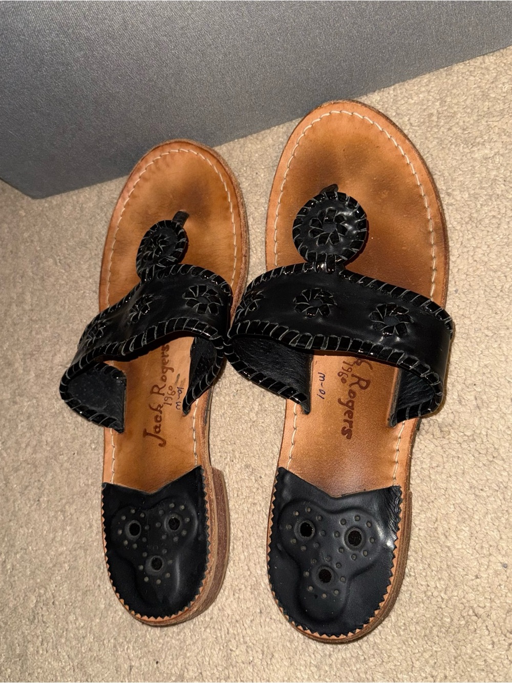 Jack Rogers Black Sandals